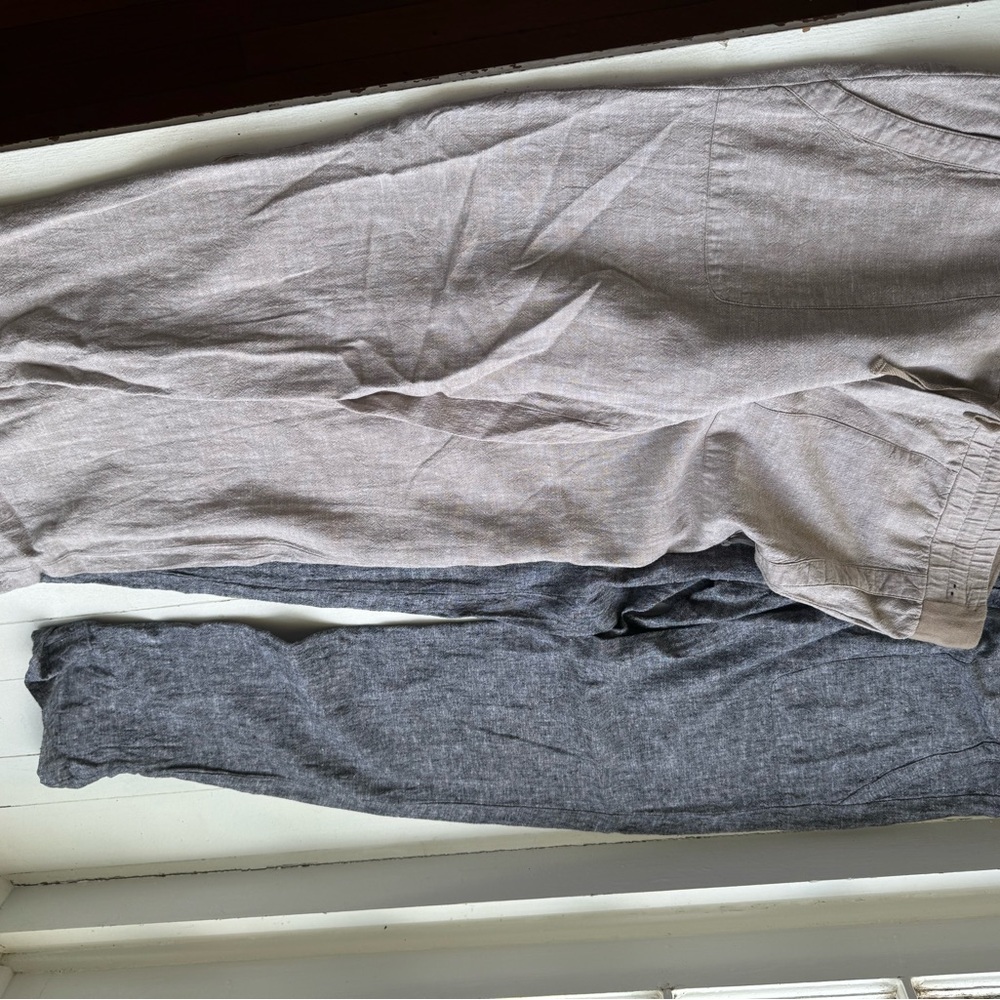 NY & CO SoHo Street Wmns Gray & Brown  Lightweight Spring Pants Size M Bundle